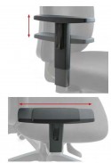 Fauteuil de bureau POST 30 avec accoudoirs dossier ergonomique en résille, tissu ou cuir artificiel