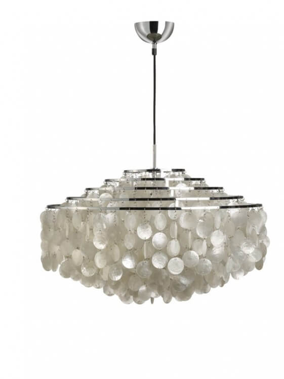 Lampe design luxe Verpan FUN 11DM nacre pure