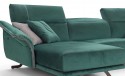 Canapé d'angle cuir ou tissu FLOWERBELLE avec chaise longue