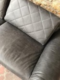 Canapé cuir pleine fleur Vintage graphit ciré JOHN.B 2,5 places