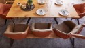 Table à manger rectangulaire bicolore MANT 220x100 cm, hêtre, chêne ou noyer