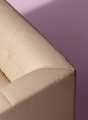 CUBE LUXY canapé 3 places d'accueil cuir ou tissu teinte au choix