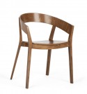 Fauteuil ARCWOOD de table ou bureau design minimaliste en bois de hêtre ou chêne