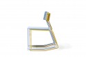 Chaise intérieur extérieur à bascule rocking-chair SWINGY en métal acier de couleur