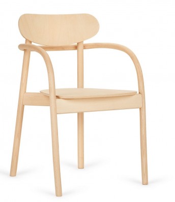 A.DAVIS fauteuil design en bois courbé