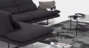 Canapé angle AIR.SEAN 4 places minimaliste cuir ou tissu