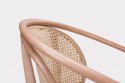 BALMAN fauteuil en bois courbé dos cannage de roseaux