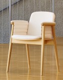 AXEL petit fauteuil bois tapissé intégral & design