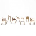 AXEL petit fauteuil bois tapissé intégral & design