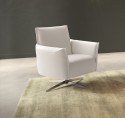 AM.LEE, petit fauteuil cubique compact pivotant cuir ou tissu