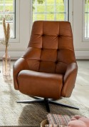 ARCHANGEL fauteuil relax design en cuir ou tissu électrique dossier piqué