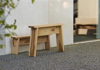 STOK, banc hauteur d'assise au choix en bois massif de frêne thermo-traité