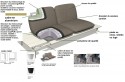 Petit canapé de jardin d'angle modulable BAYMOOD