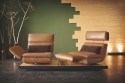 Canapé chaises-longues SMART.LOUNGE cuir ou tissu relax design 4 moteurs