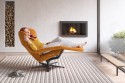 SUPERNOVA1, fauteuil relax ultra design pivotant électrique, cuir ou tissu