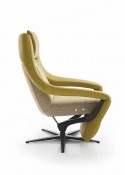 SUPERNOVA2, fauteuil relax rembourré ultra design électrique, cuir ou tissu