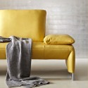 Canapé d’angle design 4 places WATSON.DT petite chaise longue, cuir ou tissu
