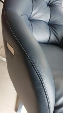 ARCHANGEL fauteuil design relax électrique en cuir bleu