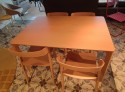 Ensemble table rectangulaire LASU & 4 chaises MERANO en hêtre honey