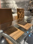 Table en verre + banc cuir