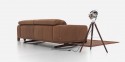 Canapé BRANDON.ML 3 places, assise fixe ou réglable en profondeur, cuir ou tissu