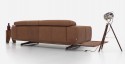 Canapé BRANDON.ML 3 places, assise fixe ou réglable en profondeur, cuir ou tissu