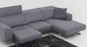 BRANDON.ML canapé d’angle 3 places, assise fixe ou réglable en profondeur, cuir ou tissu