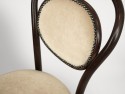 1840 chaise bistrot dos médaillon style THONET en bois courbé dossier tapissé