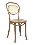 Chaise bistrot dos médaillon cannage style THONET 1840 assise bois