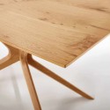 Petite table rectangulaire TABLE.SEAN.2 180x90 cm, plateau hêtre, chêne, noyer, HPL ou céramique