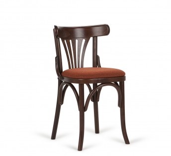 Chaise bistrot dos éventail en bois courbé assise bois ou tapissée cuir ou tissu 1851
