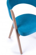 Chaise MERAN design tapissée cuir ou tissu, en bois de chêne ou hêtre