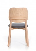 BRADLEY chaise design tapissée dos bois cubique