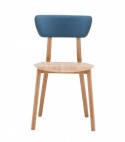 BONES.STRAIGHT chaise design en bois ou tapissée ou semi-tapissée