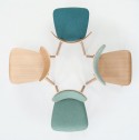 BONES.FULL chaise design en bois ou semi-tapissée ou tapissage intégral