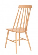 Chaises ICONIK à barreaux dossiers haut en bois ou tapissées par 2