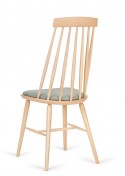 Chaises ICONIK à barreaux dossiers haut en bois ou tapissées par 2