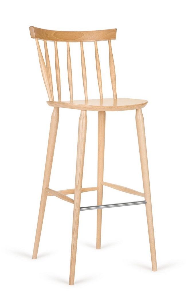 Roomark Lot de 2 tabourets de bar en bois - 74 cm - Métal