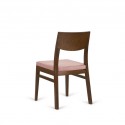 Chaise carrée cubique SQUARE assise tapissée cuir ou tissu au choix