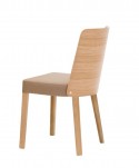 Chaise design NATION1 en bois de chêne ou hêtre tapissée intérieur