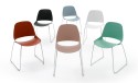JAMES 100, chaise d’accueil coque couleur design, empilable, lot de 6