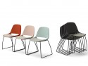 JAMES 100, chaise d’accueil coque couleur design, empilable, lot de 6