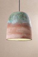 MAYA lampe suspension en céramique d'art peinte à l'intérieur
