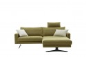 Canapé d’angle design cubique 3,5 places DAVIS.TM chaise longue en cuir ou tissu