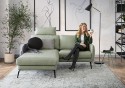 Petit canapé d’angle design 3 places MINIMAX chaise longue en cuir ou tissu