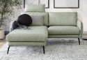Petit canapé d’angle design 3 places MINIMAX chaise longue en cuir ou tissu