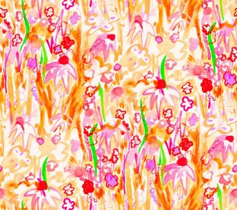 Papier peint fleurs & couleurs pop WATERFALL MARNI LONDONART