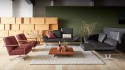 ATOMICITY, canapé design 2,5 places relax assises pivotantes cuir ou tissu