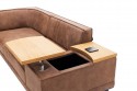 CREA.ONE canapé composable cuir ou tissu 4 places 4 modules + tablette écritoire & chargeur