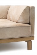 Canapé design base bois de chêne, assise motorisée, coussins plumes DAVIS.DEEP